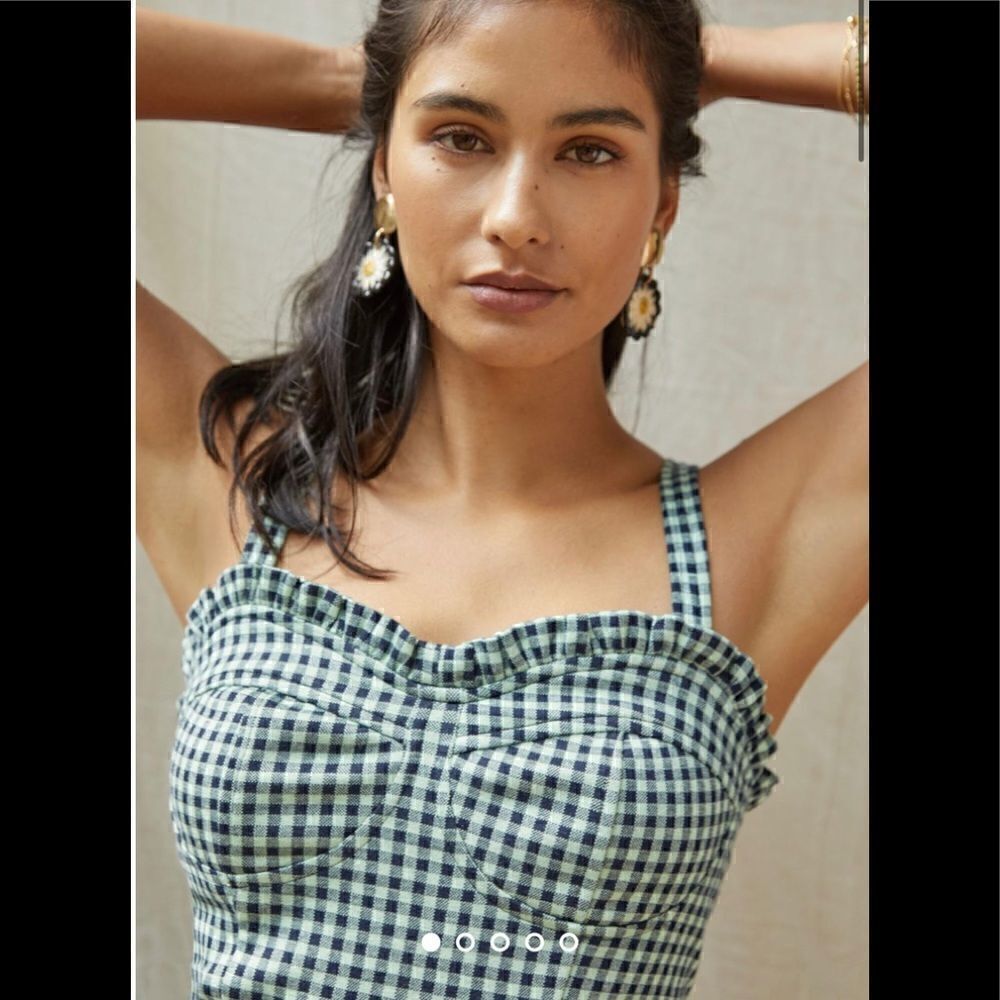 Anthropologie Eva Franco Gingham Sweetheart Tank